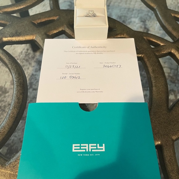 Effy Gold and Diamond Heart Ring - New - Size 8 - BEAUTIFUL - Picture 4 of 4